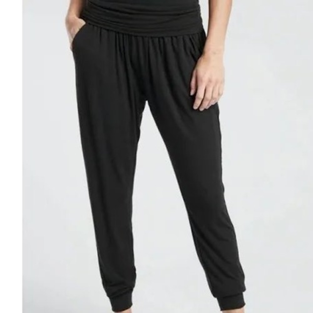 Athleta Studio Jogger Pants Black Size XSP Pull On Stretch